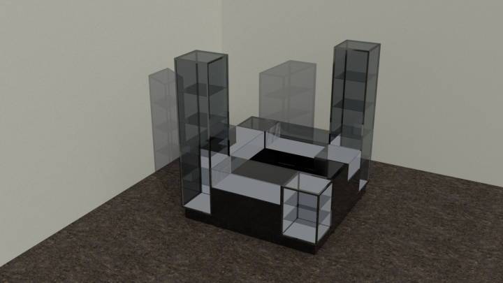 3D модель торговой витрины