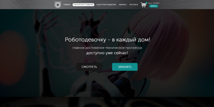 Сайт по продаже роботов