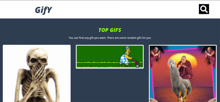 Сервис для поиска гиф-анимаций