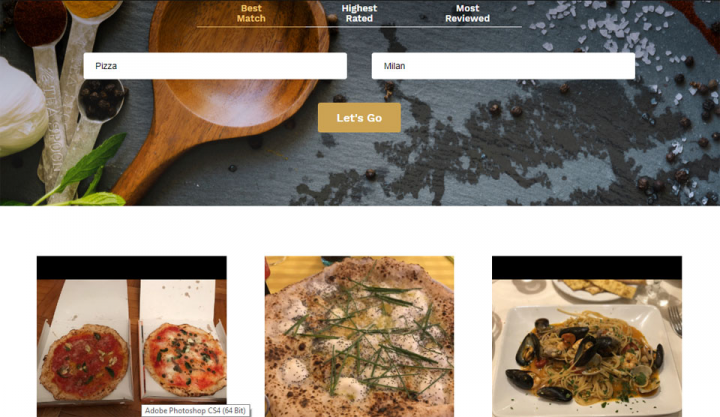 Сервис для поиска ресторанов в городе