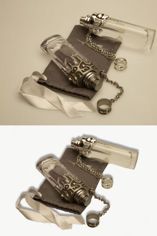 Обтравка, перенос на белый фон и наложение тени