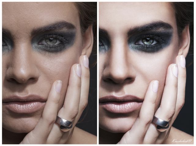 обработка крупного портрета