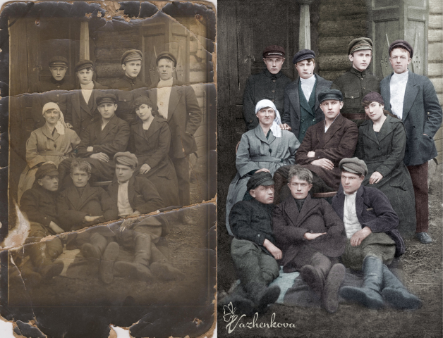Реставрация и оцветнение старой фотографии