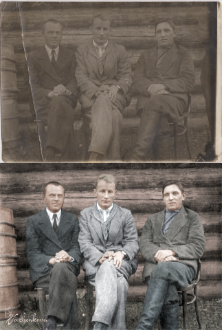 Реставрация и оцветнение старой фотографии