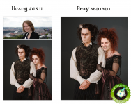 Фотомонтаж в постер к фильму "Суини Тодд"