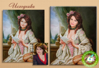 Фотомонтаж в картину "Женщина с письмом"