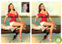 Фотомонтаж в стиле пин-ап