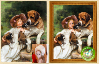 Фотомонтаж в картину Артура Джона Элсли