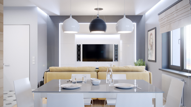 Гостиная в "ЖК УЮТ 3D"