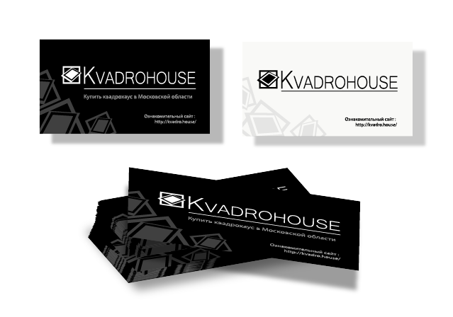 Визитка для строительной компании  KVADROHOUSE