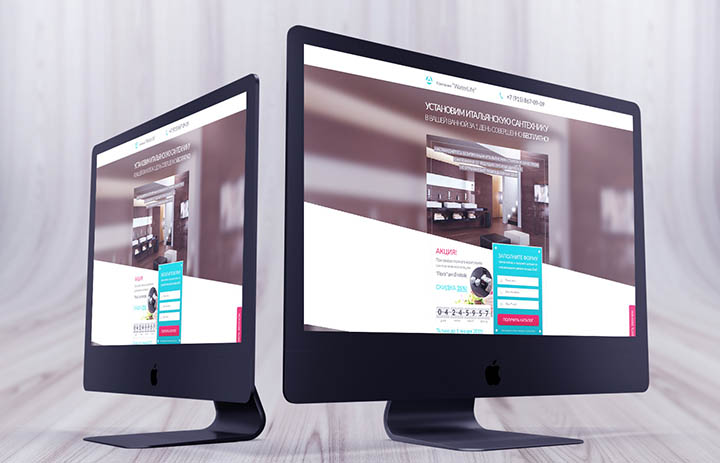 Landing page по продаже итальянской сантехники