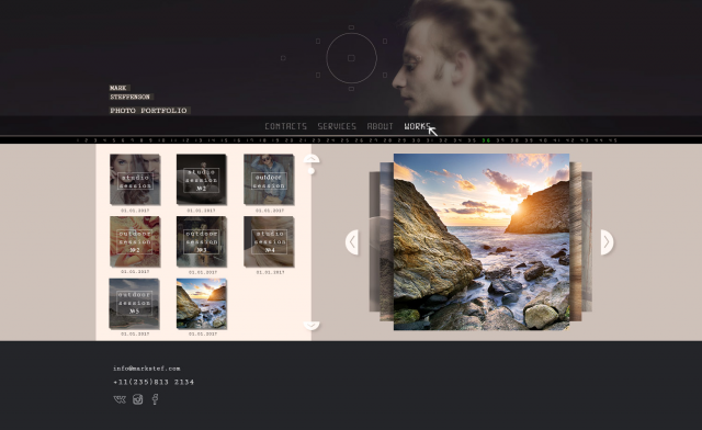 Одностраничный сайт для фотографа