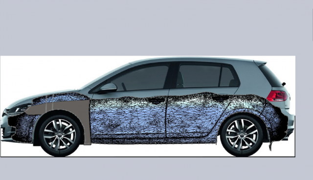 Проект обвеса для легкового автомобиля. Работа с облаком точек.