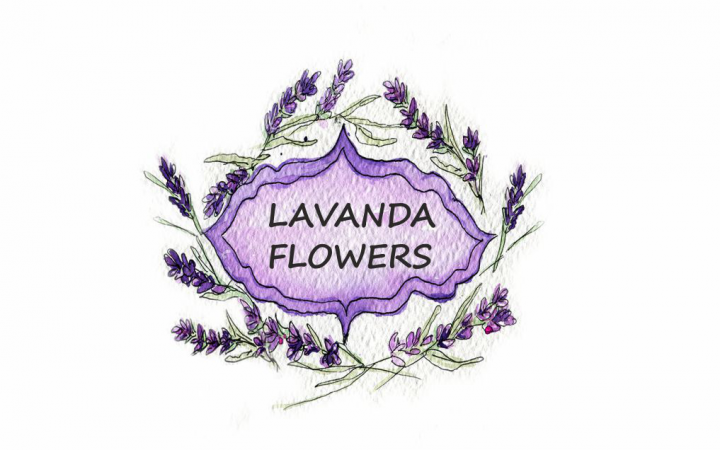 Акварельный логотип для Lavanda flowers
