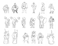 эскизы персонажей