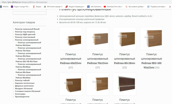 Съемка для магазина Про Плинтус