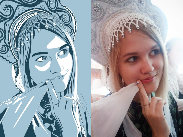 портрет в стиле pop-art