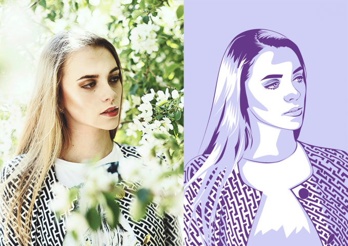 портрет в стиле pop-art