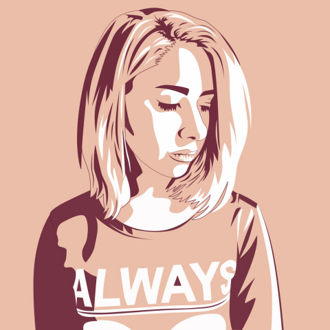 портрет в стиле pop-art