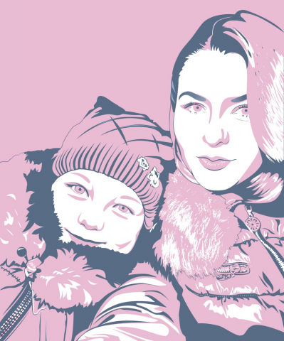 портрет в стиле pop-art