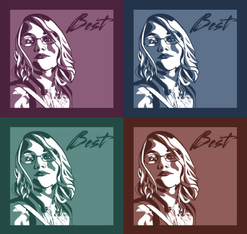 портрет в стиле pop-art