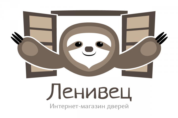 Логотип интернет-магазина дверей "Ленивец"
