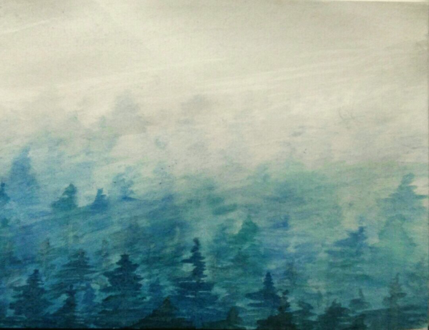 Буря над лесом.