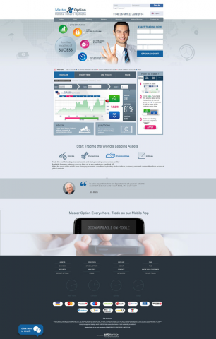 Дизайн сайта для компании Master Option