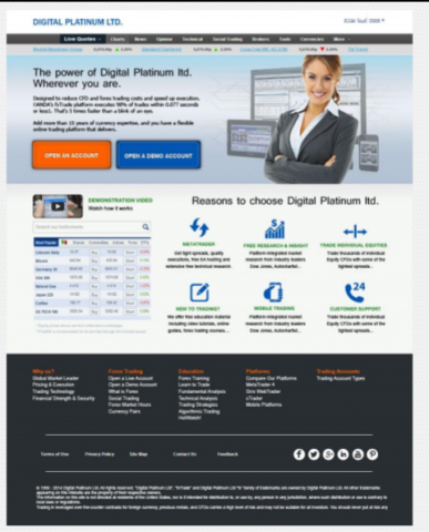 Дизайн сайта для компании Digital Platinum