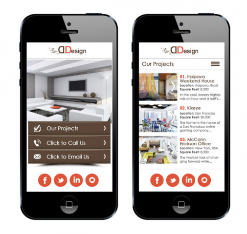 UX/UI for mobile site+ Identica branding & design