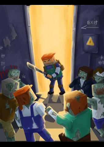 Арт для игры про зомби