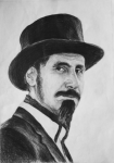 Serj Tankian, портрет, карандаш, бумага
