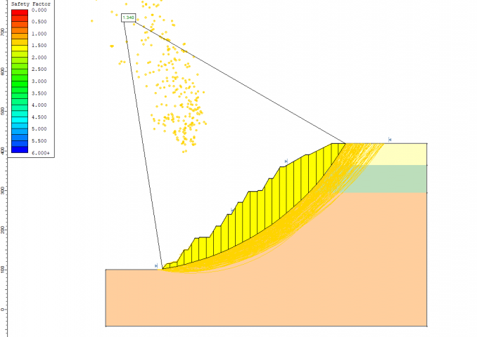 Расчёт устойчивости борта карьера