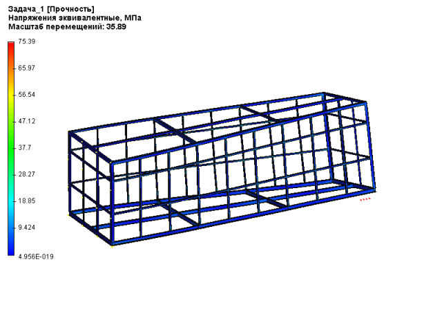 Расчет на прочность блок-контейнера