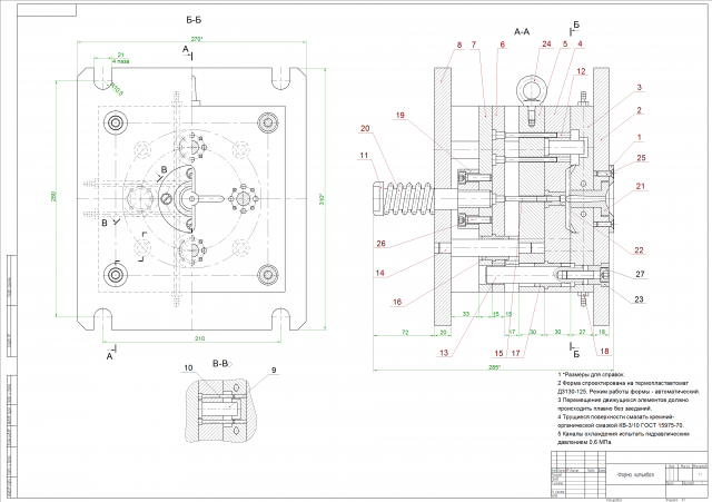 Форма литьевая