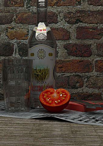 Бутылка водки