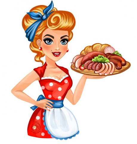 девушка Реклама колбас