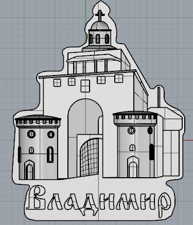 3Д модель барельефа Владимир