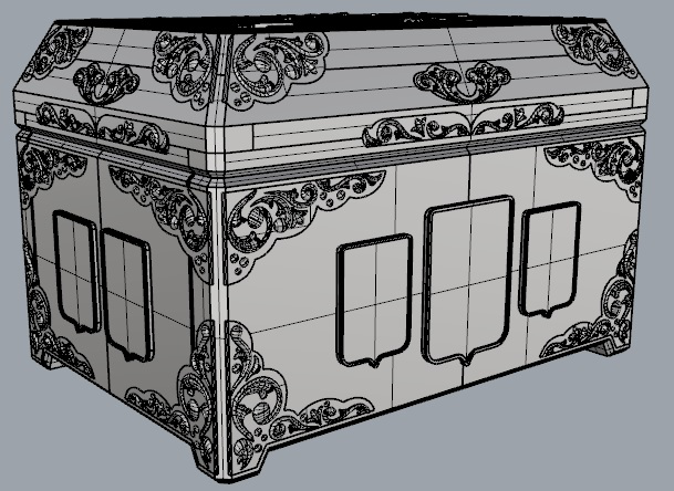 3Д модель ларца