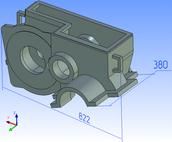 3Д модель корпуса редуктора