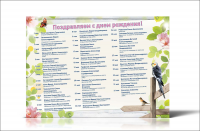 плакат-поздравление именинников