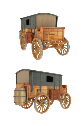 3-д модель почтового диллижанса