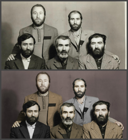 Ретушь и придание цвета старой чёрно-белой фотографии
