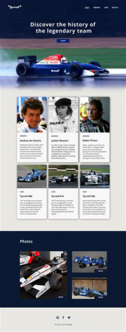 Дизайн блога для фансайта команды "Tyrrell"