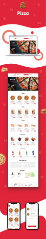 Дизайн сайта для доставки пиццы.