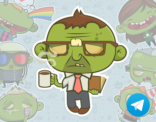 ZOMBIES стикеры в телеграм