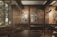 Интерьер общественного здания. Коворкинг центр