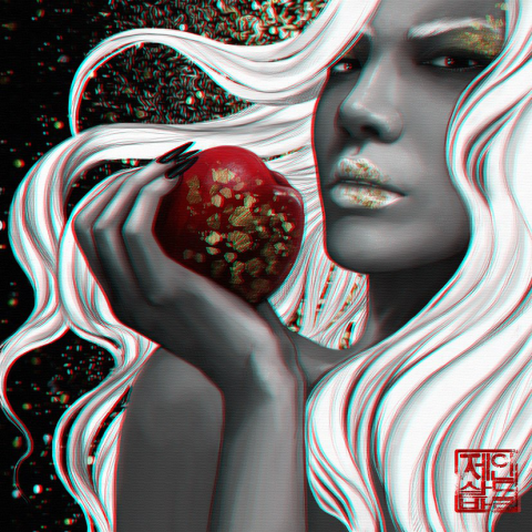 "Красное яблоко" цифровой портрет(иллюстрация)