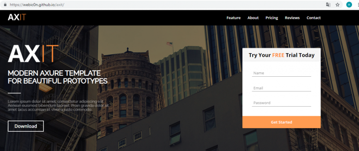 landing page Axit