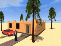 Визуализация военного дома в Египте